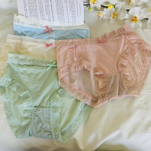 4 Pcs Sexy Lingeries Stitching Lace Panties French Style Underpants Briefs M-L - Picture 3 of 9